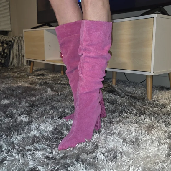 Lanca Perfume Suede Leather Knee High Heeled Boots MADE IN BRAZIL - Picture 8 of 8